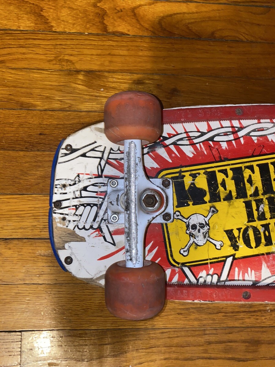 80s Sure Grip KEEP OFF HIGH VOLTAGE Skateboard Deck Powell 80s Sure Grip KEEP OFF HIGH VOLTAGE Skateboard Deck Powell