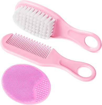 Baby Hair Brush and Comb Piece Set Cradle Cap Gentle Brushes