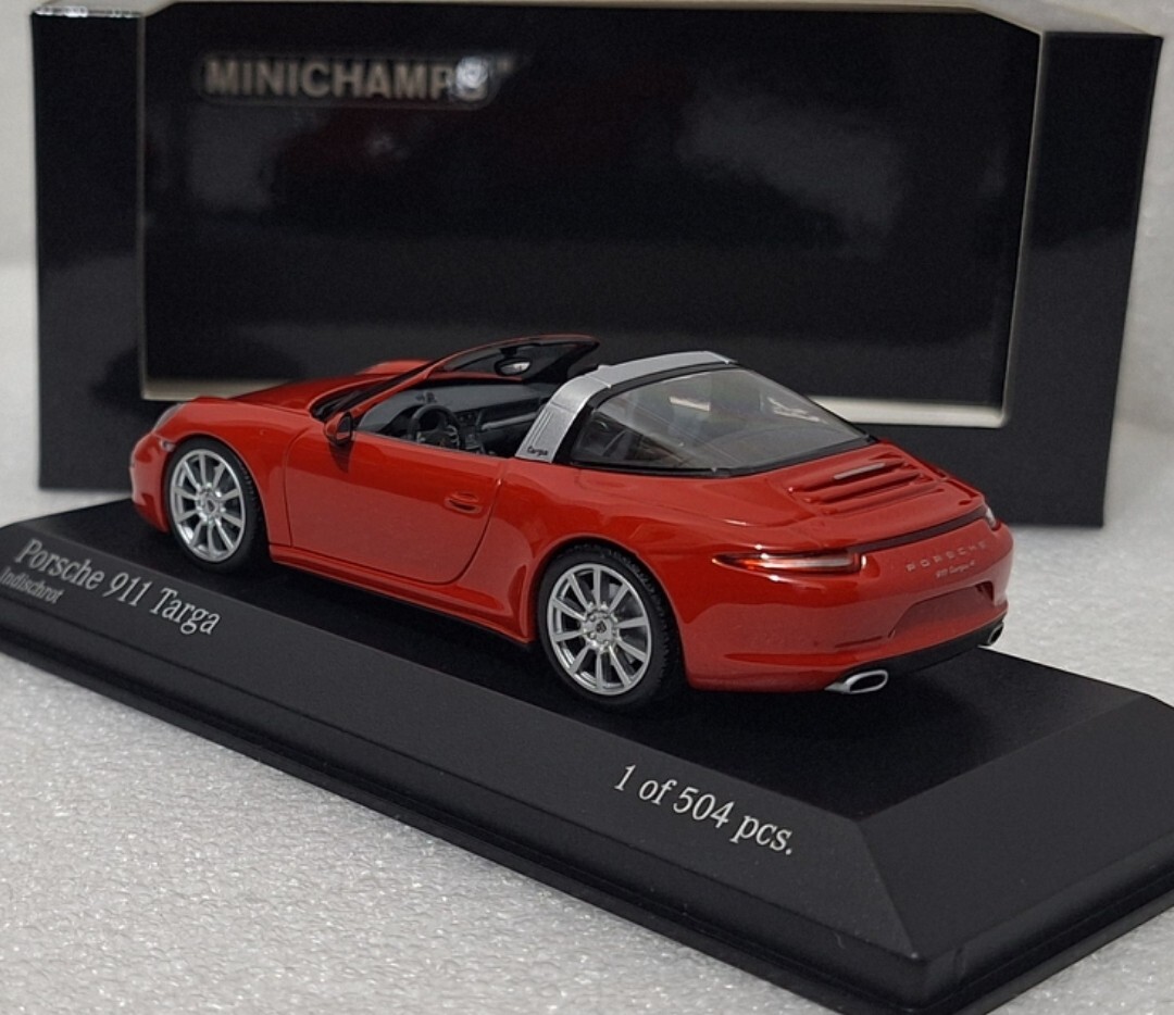 Porsche 911 (991) Targa 4 2013 Red 1:43 Minichamps 410062440 SUPER