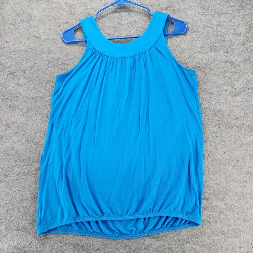 Grace Elements Top Womens Small Sleeveless Blue Scoop Neck - Picture 2 of 6