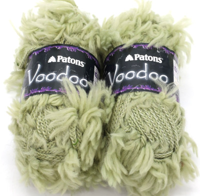 2 Skeins Patons Voodoo Yarn in Oasis New
