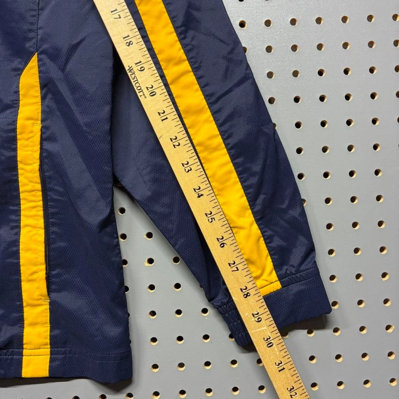 Under Armour Mens Windbreaker Jacket Navy Yellow Zip Up Mock Neck Small - product detail image 7