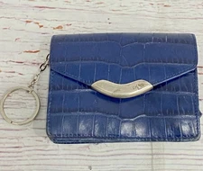 Vintage 925 Sterling Silver Ralph Lauren Alligator Leather Mini Wallet Keychain