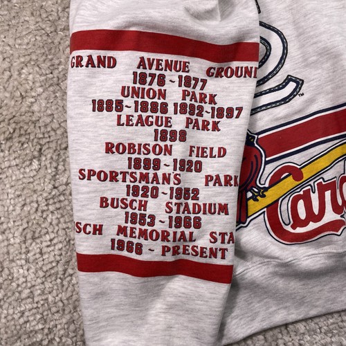 Vintage St Louis Cardinals Sweatshirt Mens Large Long Gone Crewneck USA Made 90s - Picture 6 of 11