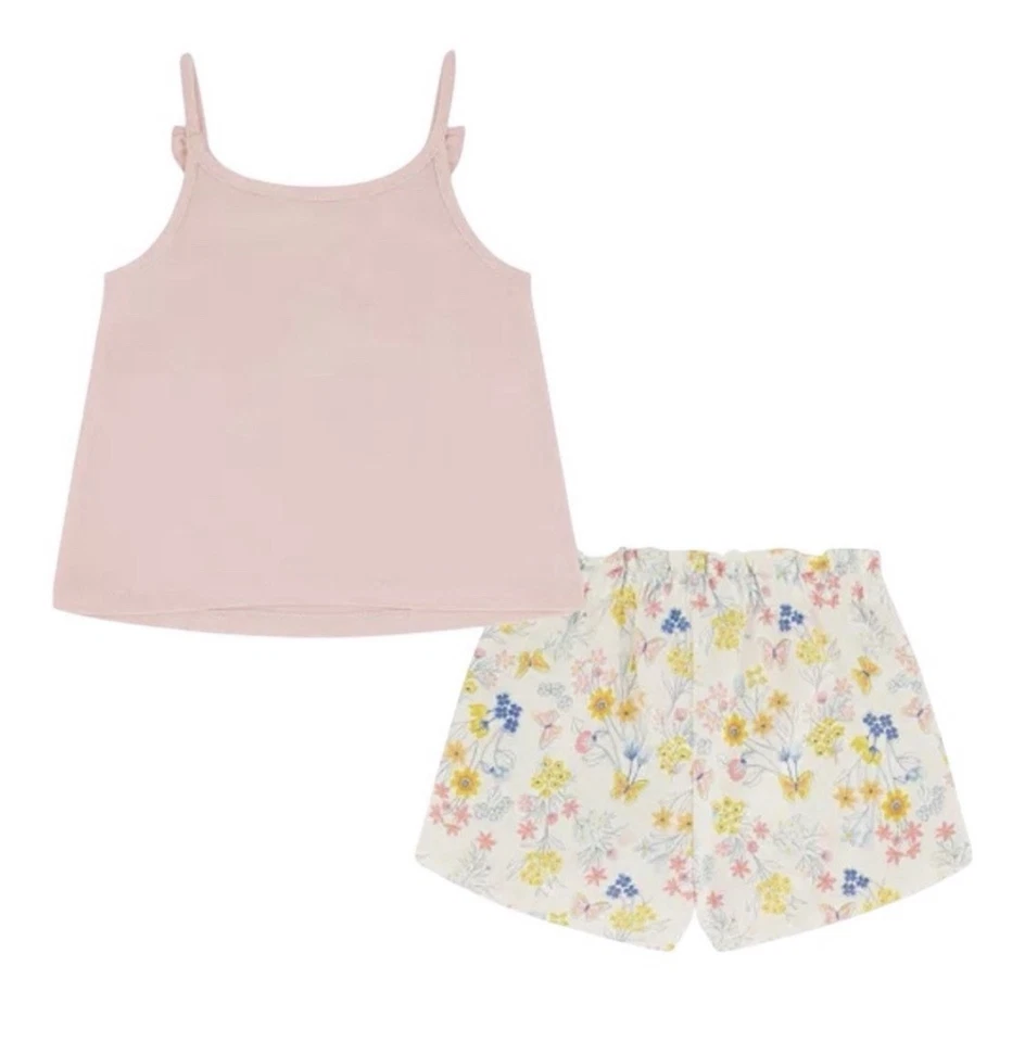 Nuevo Conjunto de Pantalones Cortos de Terry Mariposa para Niños Cuartel General Niñas Pequeñas, 2 Piezas Talla 5 Foto 2 de 2