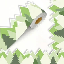 65 Feet Bulletin Board Borders Moving Mountains Die-Cut Rolled Woodland Tree ...