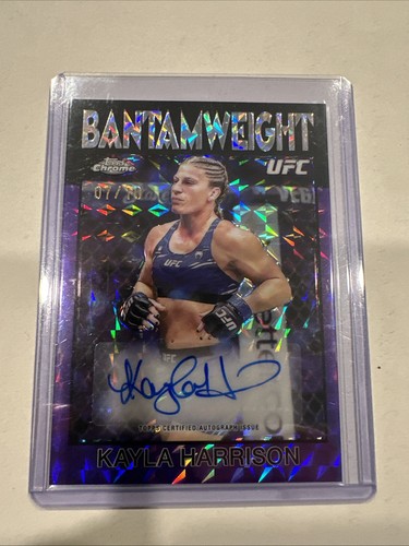 2026 Topps Chrome Kayla Harrison 1986 Autograph Card Purple Geo Refractor /10