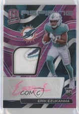 2022 Panini Spectra Aspiring Neon Pink Prizm 5/25 Erik Ezukanma Patch Auto 0q21