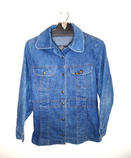 Vintage 70s Lee Denim Button Up Jacket Shirt Womens Small Made in USA Cowboy