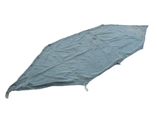 USGI MILITARY SHELTER HALF PUP TENT OD GREEN CANVAS TARP 1/2 ONLY NO POLES/STAKE