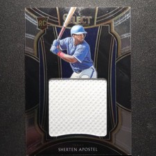 2021 Panini Select - Rookie Jumbo Swatches Sherten Apostel #RJS-SA Texas Rangers