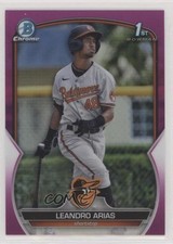 2023 Bowman Chrome Prospects Fuchsia Refractor /199 Leandro Arias #BCP-84 10qe
