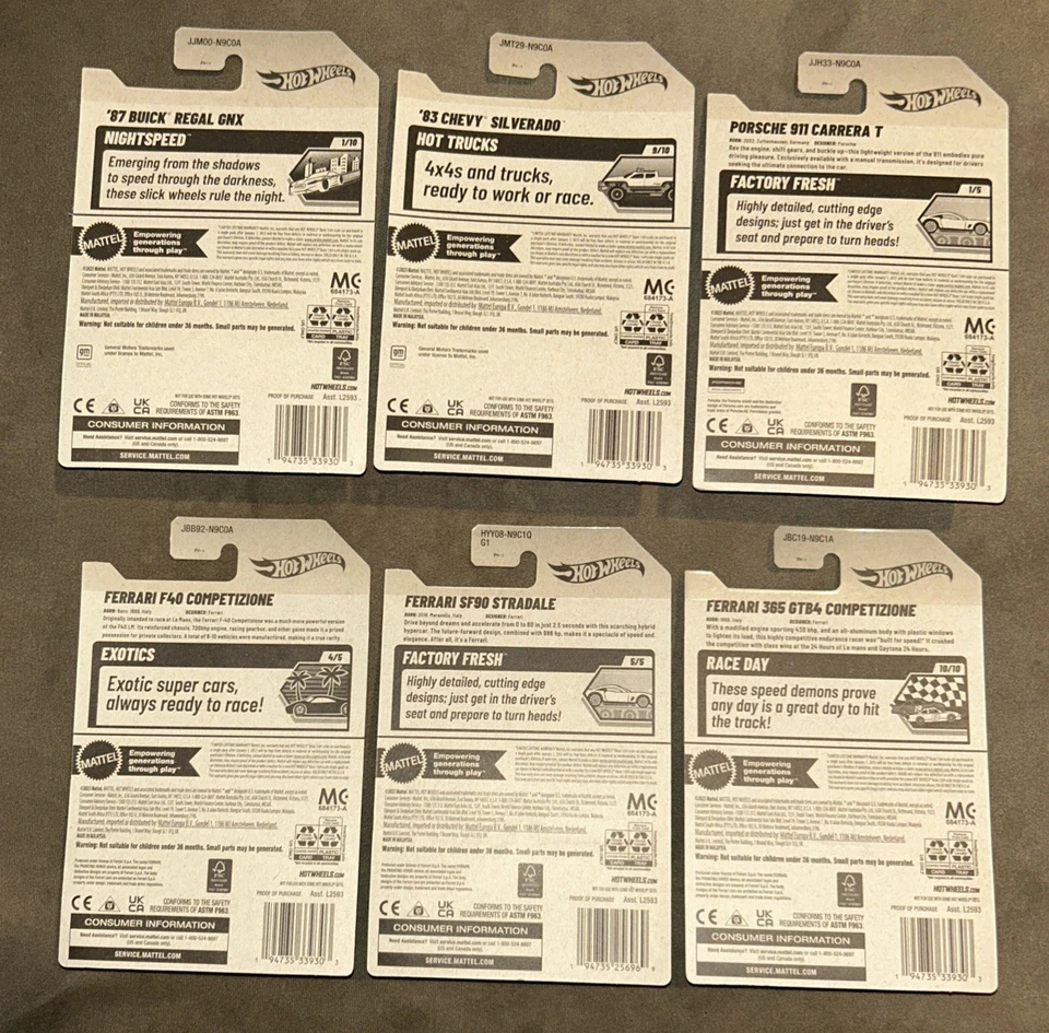 2026 风火轮 (6)- '87 BUICK REGAL TH、SILVERADO、FERRARI、PORSCHE 911 — 第 3/3 张图片