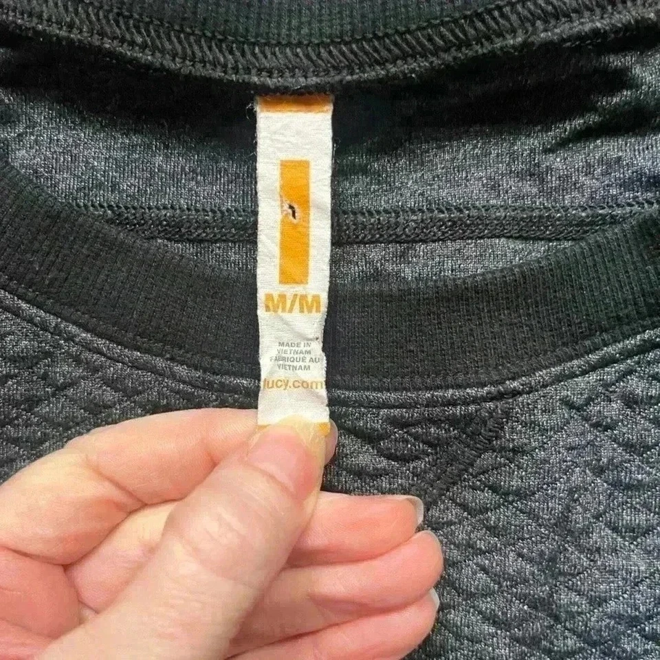 Sudadera deportiva Lucy acolchada gris carbón ropa deportiva yoga talla M Foto 4 de 4