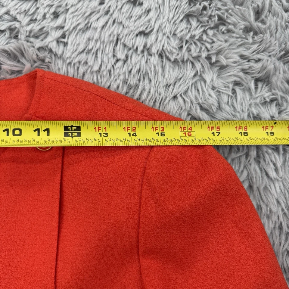 Vestido Evan Picone Mujer 6 Naranja De Colección 100% Lana Dinero Antiguo Country Club Evento Foto 3 de 4