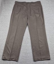Vintage Levis Action Slacks Pants Mens 38x28 Brown Flat Front Dress Trousers