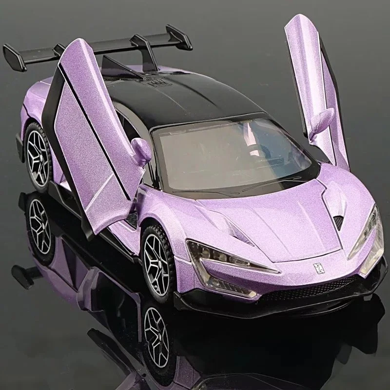 1/32 BYD Yangwang U9 Alloy Sports Car Model Diecasts Metal Sound Light Toys Gift - Image 3 of 4