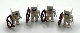 LEGO Skeleton Minecraft Minifigure w/Bow - Lot (4)