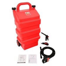 16 Gallon Portable Fuel Tank Electric Fuel Transfer Pump For Diesel Gasoline