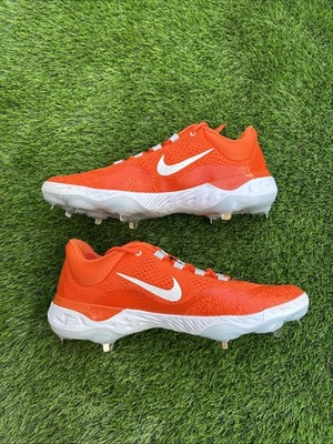 Nike Alpha Huarache Elite 4 Metal Baseball Cleats Orange Mens Size