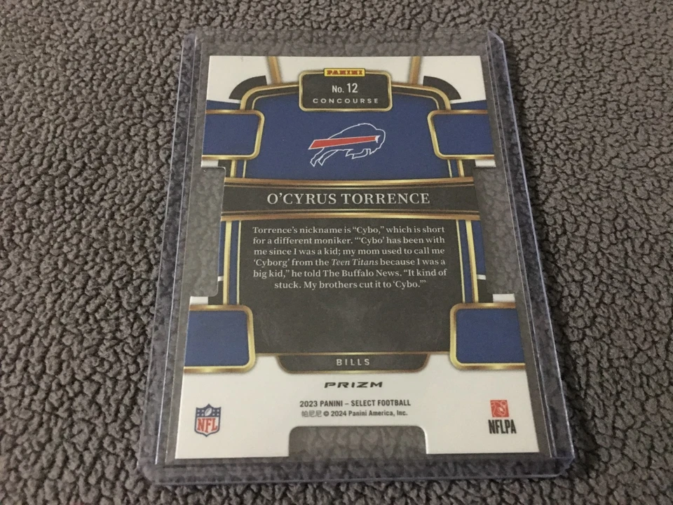 2023 Panini Select - O'Cyrus Torrence - Rookie #12 Black & Gold Prizm - Buffalo - Image 2 of 4