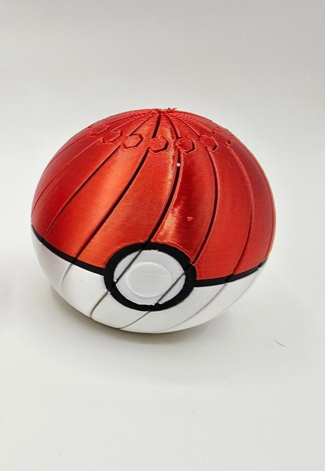 Pokemon Ball Pokeball 3d Printed Twist Fidget Toy Nintendo Pokeball 3 Inch