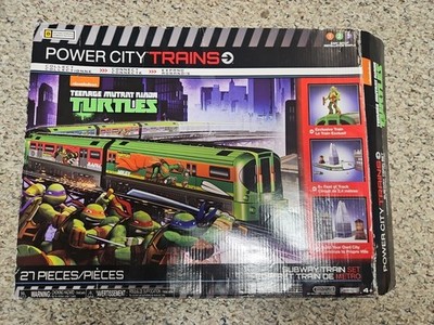 2014 Power City Trains TNMNT Turtles Subway Train Set New in Open Box