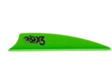 Bohning X3 Vane Arrow Fletching 2.25" Neon Green 36PK