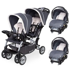 Baby Trend Sit N Stand Baby Double Stroller and 2 Infant Car Seat Combo