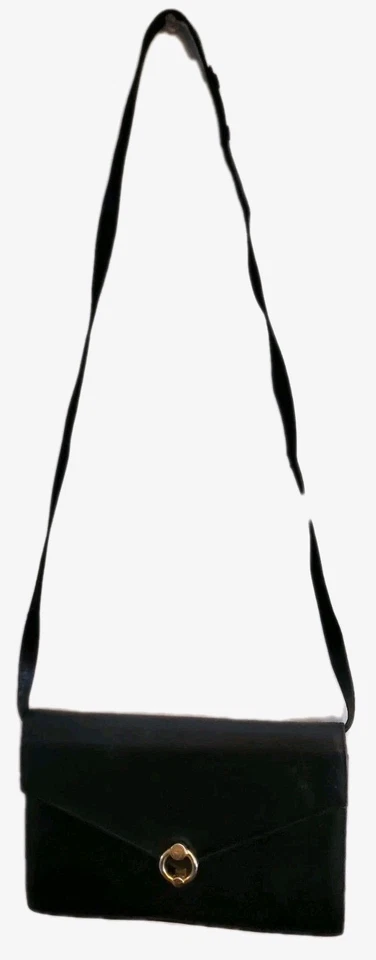 Auténtico bolso sin asas o bandolera de cuero negro Gucci 1973 sin correa Foto 3 de 4