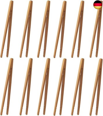 Bambuszangen?12 Stück Bambus küchenzange Grillzange Holz toastzange Toastzange f