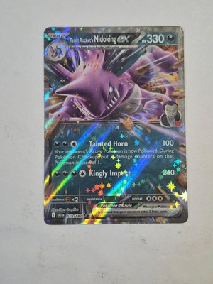 Team Rocket's Nidoking ex 119/182 Double Rare Destined Rivals Pokemon Holo NM