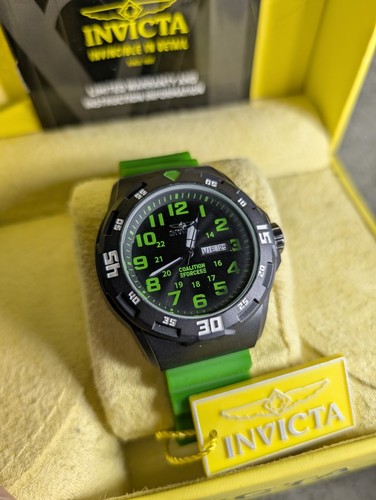 Invicta Mens Watch Coalition Forces 32304 Quartz Timepiece Silicone Band Green