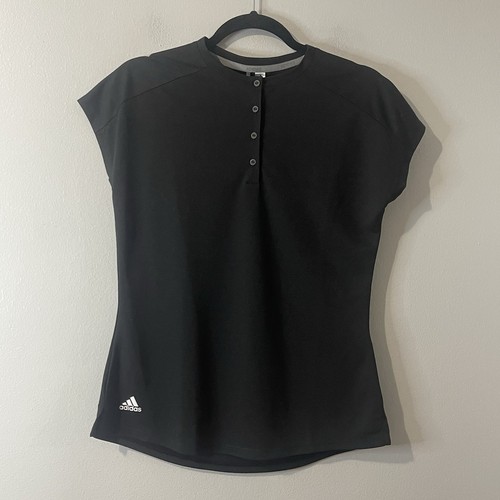 Adidas Essential Crew Golf Shirt Small schwarz NEU Kurzarm sportlich sportlich - Bild 2 von 10