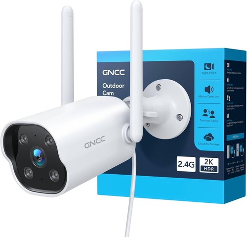 GNCC Security Camera Outdoor,Indoor 2K CCTV Smart Home WIFI Night Vison Security