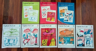 Explode the Code Teacher's Guides For Books 1-6 And Student Books 2, 3, 4, 5, &6