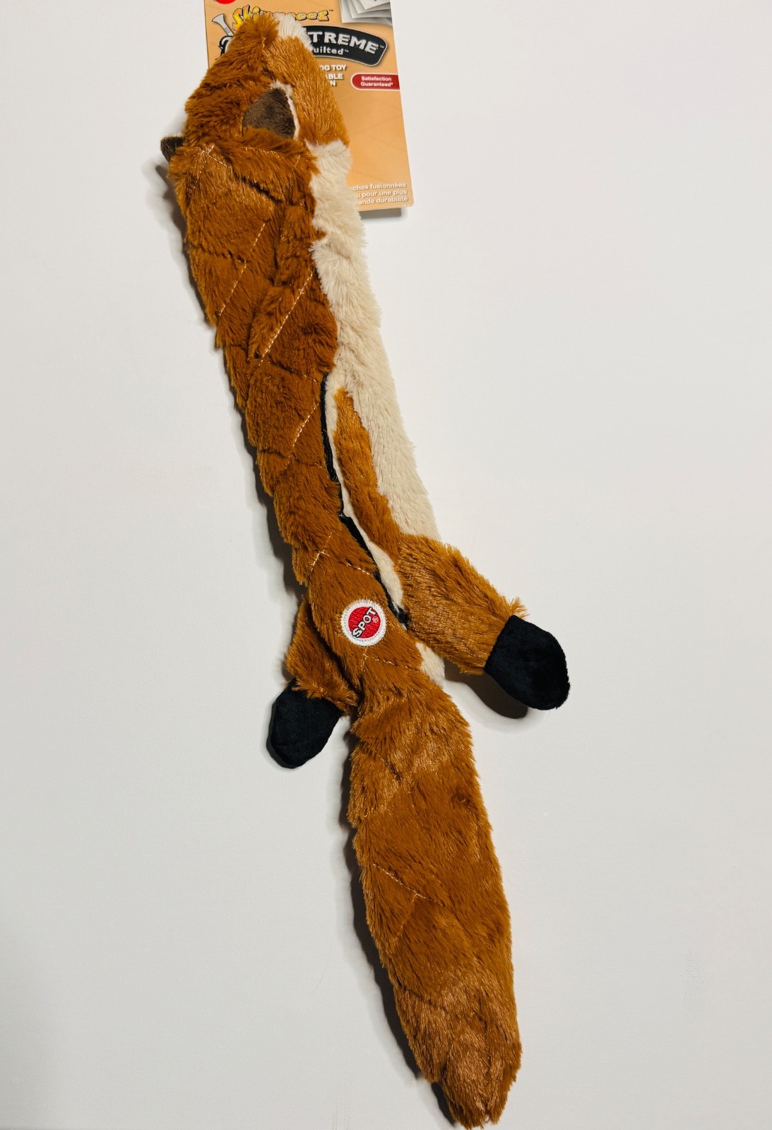 4 Pack Plush Squeaky Dog Toy Fox | Soft Durable Stuffed Chew Toy for Small & Med