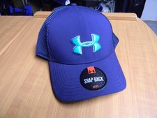 NWT  Under Armour Men's Snap Back Mesh Back UA Performance Hat / Cap Navy Blue