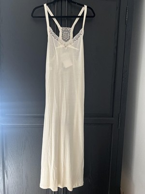 NWT VTG La Perla Joelle Gown L White Long Crochet Lace Chemise Lingerie Bridal