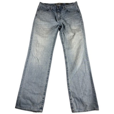 Buckle BKE Seth Straight Jeans Mens 36XL Blue Denim Light Wash Rugged Workwear