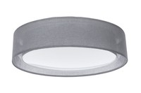 Deckenleuchte Stoff Schirm Anthrazit Wohnzimmer E27 Ø50 Cm Rund Deckenlampe Flur