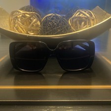 Gucci Oversized Square Black Women's Sunglasses Solid Black Lenses