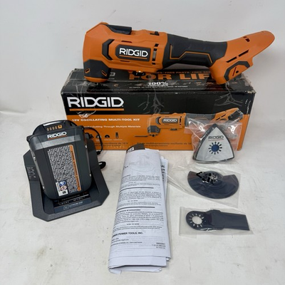 #ad RIDGID R86241K 18V Cordless Oscillating Multi Tool w 2.0Ah Battery amp; Charger $85.00