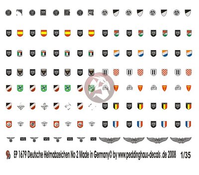 Peddinghaus 1/35 Stahlhelm German Steel Helmet Insignia WWII No.2