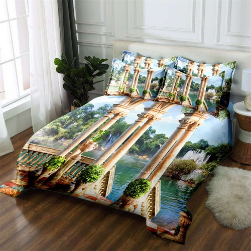 Sweet Home 3D Printed Luminous Tower Duvet Quilt Cover Set With Pillowcase – Bedding Bundle