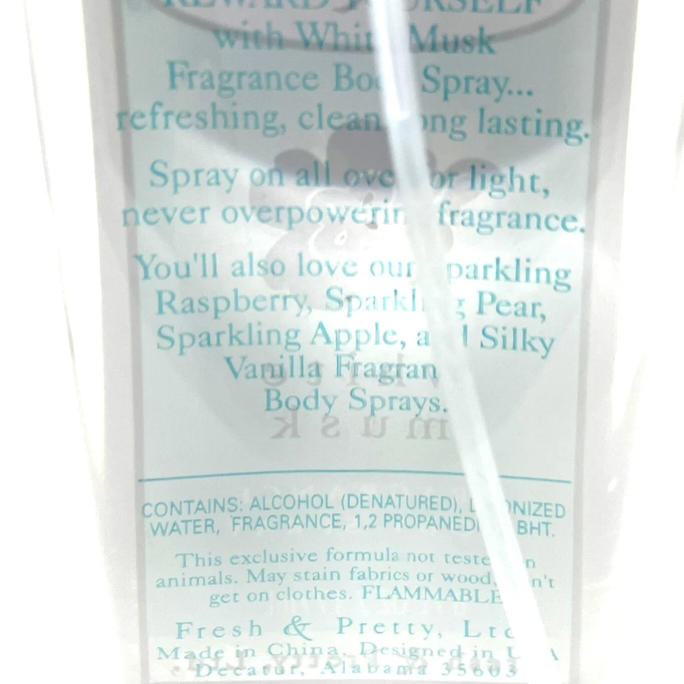 Spray corporal fragancia almizcle blanco fresco y bonito 6 fl oz (paquete de 3) Foto 3 de 3
