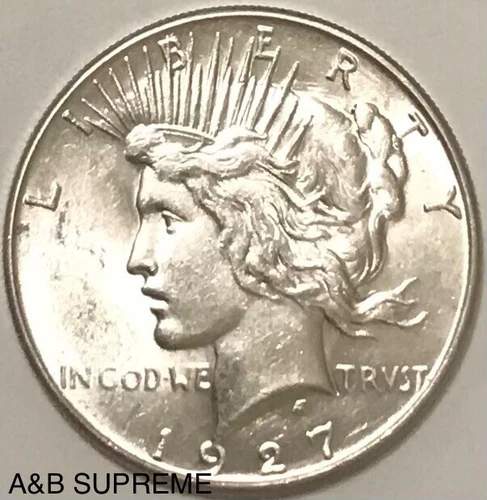 1927 S Peace Dollar From OBW Roll Estate Sale CHO-GEM BU Uncirculated 90% Silver