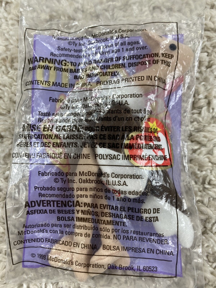 Ty Stretchy the Ostrich Beanie Baby Rare Retired 4 Errors Sealed