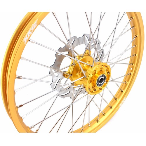 KKE 21/19 Dirt Bike Wheels Gold Rims for 1996-2000 Suzuki RM125 RM250 CNC Hubs - Picture 8 of 12