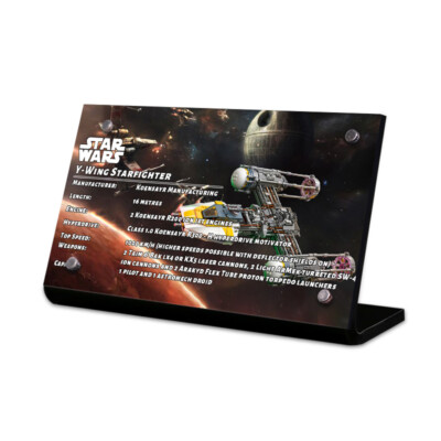 Display Plaque stand for LEGO 75181 Y-Wing Starfighter UCS